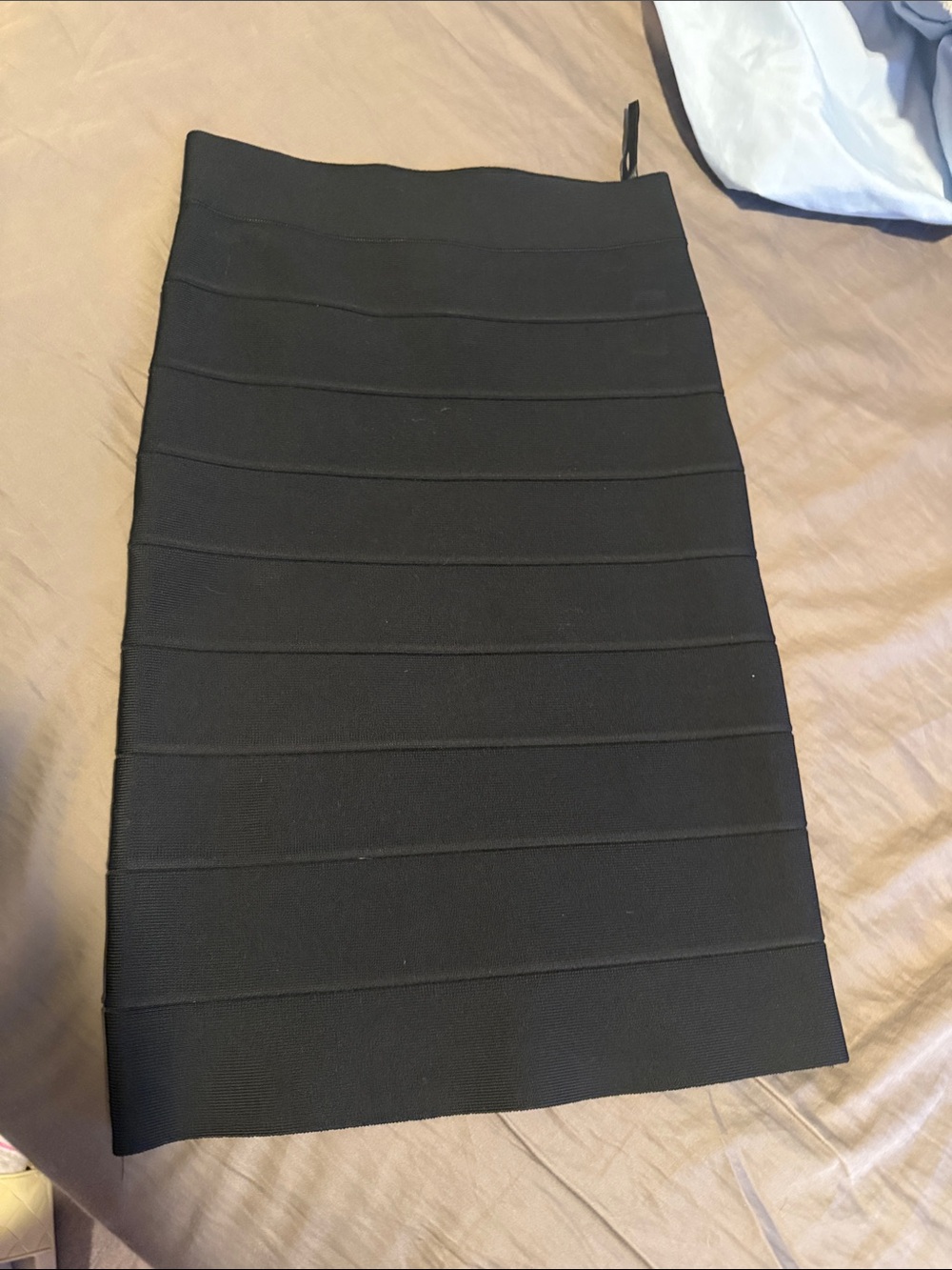 BCBGMaxAzria Black Horizontal Panel Pencil Skirt